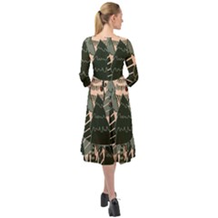 Ruffle End Midi Chiffon Dress 