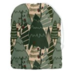Christmas Vector Seamless Tree Pattern Drawstring Pouch (3XL)