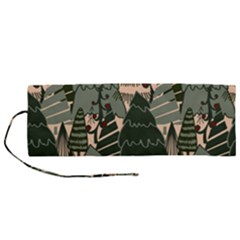 Christmas Vector Seamless Tree Pattern Roll Up Canvas Pencil Holder (M) from ArtsNow.com