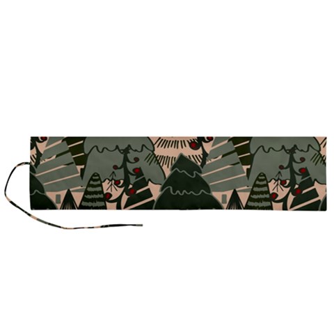 Christmas Vector Seamless Tree Pattern Roll Up Canvas Pencil Holder (L) from ArtsNow.com