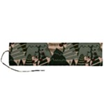 Christmas Vector Seamless Tree Pattern Roll Up Canvas Pencil Holder (L)