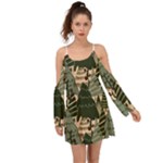 Christmas Vector Seamless Tree Pattern Boho Dress