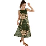 Christmas Vector Seamless Tree Pattern Summer Maxi Dress