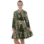Christmas Vector Seamless Tree Pattern All Frills Chiffon Dress