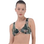 Christmas Vector Seamless Tree Pattern Ring Detail Bikini Top
