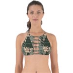 Christmas Vector Seamless Tree Pattern Perfectly Cut Out Bikini Top
