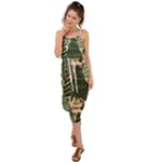 Christmas Vector Seamless Tree Pattern Waist Tie Cover Up Chiffon Dress