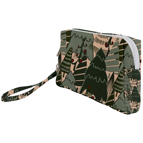 Christmas Vector Seamless Tree Pattern Wristlet Pouch Bag (Small) from ArtsNow.com