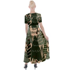 Button Up Short Sleeve Maxi Dress 