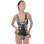 Christmas Vector Seamless Tree Pattern Side Cut Out Swimsuit