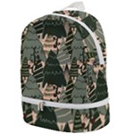 Christmas Vector Seamless Tree Pattern Zip Bottom Backpack
