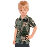 Christmas Vector Seamless Tree Pattern Kids  Polo T-Shirt