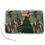 Christmas Vector Seamless Tree Pattern Pen Storage Case (M)