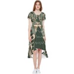 Christmas Vector Seamless Tree Pattern High Low Boho Dress
