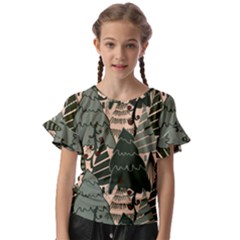 Kids  Cut Out Flutter Sleeves 