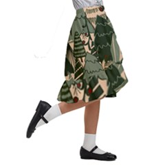 Kids  Ruffle Flared Wrap Midi Skirt 