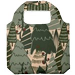 Christmas Vector Seamless Tree Pattern Foldable Grocery Recycle Bag