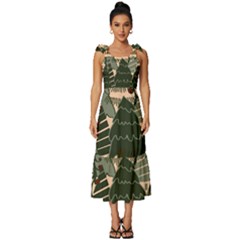 Tie-Strap Tiered Midi Chiffon Dress 