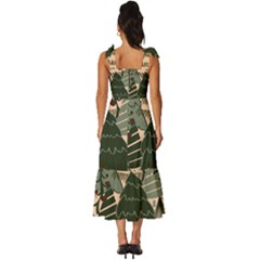 Tie-Strap Tiered Midi Chiffon Dress 