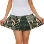 Christmas Vector Seamless Tree Pattern Women s Skort