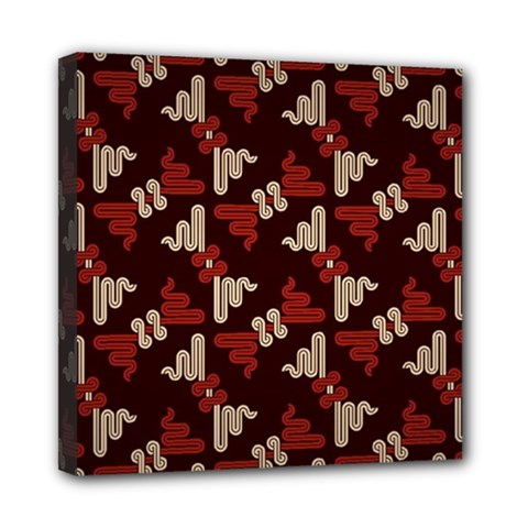 Oriental Dragon Motif Pattern Mini Canvas 8  x 8  (Stretched) from ArtsNow.com