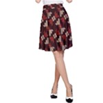 Oriental Dragon Motif Pattern A-Line Skirt