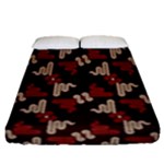 Oriental Dragon Motif Pattern Fitted Sheet (Queen Size)
