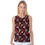 Oriental Dragon Motif Pattern Women s Basketball Tank Top