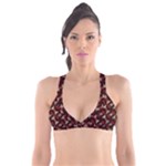 Oriental Dragon Motif Pattern Plunge Bikini Top