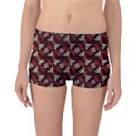 Oriental Dragon Motif Pattern Reversible Boyleg Bikini Bottoms