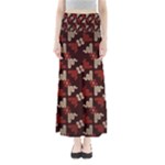 Oriental Dragon Motif Pattern Full Length Maxi Skirt