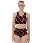Oriental Dragon Motif Pattern Racer Back Bikini Set