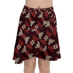 Chiffon Wrap Front Skirt 