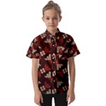 Oriental Dragon Motif Pattern Kids  Short Sleeve Shirt