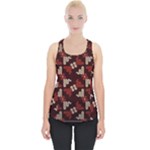 Oriental Dragon Motif Pattern Piece Up Tank Top