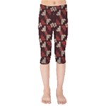 Oriental Dragon Motif Pattern Kids  Capri Leggings 