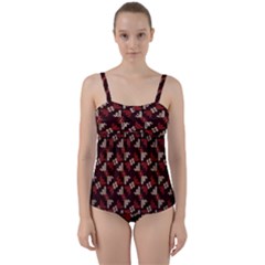 Twist Front Tankini Set 