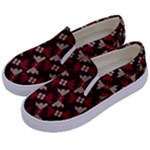 Oriental Dragon Motif Pattern Kids  Canvas Slip Ons