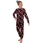 Oriental Dragon Motif Pattern Kids  Long Sleeve Set 