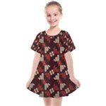 Oriental Dragon Motif Pattern Kids  Smock Dress