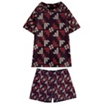 Oriental Dragon Motif Pattern Kids  Swim T-Shirt and Shorts Set