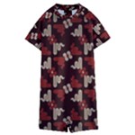 Oriental Dragon Motif Pattern Kids  Boyleg Half Suit Swimwear