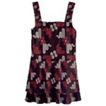 Oriental Dragon Motif Pattern Kids  Layered Skirt Swimsuit