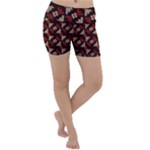 Oriental Dragon Motif Pattern Lightweight Velour Yoga Shorts