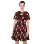 Oriental Dragon Motif Pattern Sailor Dress