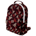 Oriental Dragon Motif Pattern Flap Pocket Backpack (Small)