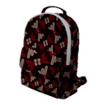 Oriental Dragon Motif Pattern Flap Pocket Backpack (Large)