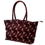 Oriental Dragon Motif Pattern Canvas Shoulder Bag