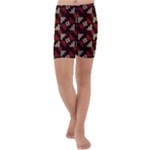 Oriental Dragon Motif Pattern Kids  Lightweight Velour Capri Yoga Leggings