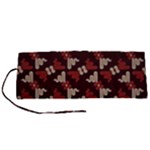 Oriental Dragon Motif Pattern Roll Up Canvas Pencil Holder (S)